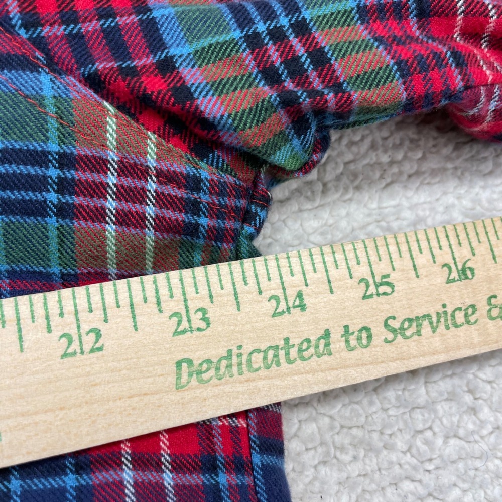 L.L. Bean Flannel Mens M-Tall Red Plaid Fleece Lined Shirt Jacket 252749 Warm - Picture 4 of 9
